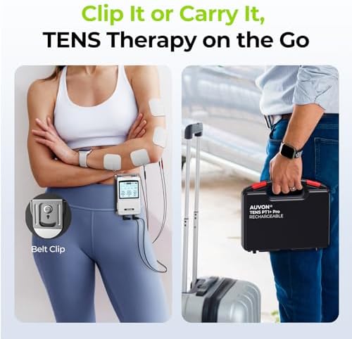 Unidad TENS Recargable AUVON, Estimulador Muscular, Elegible para FSA HSA, Máquina Digital con 8 Modos Personalizables, Masajeador Electrónico para - imagen 8