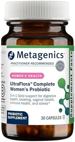 Metagenics UltraFlora Complete Probiótico para Mujeres - Fórmula 5 en 1 Estable para Salud Digestiva, Inmunológica, Vaginal y del Microbioma - 30 - imagen 1