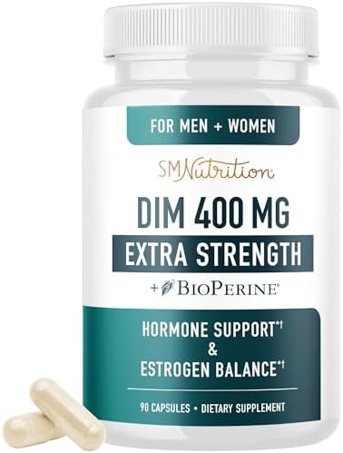 Suplemento DIM 400MG Extra Fuerte | Equilibrio Hormonal para Hombres y Mujeres | Alivio de Menopausia, Acné, Sofocos, Soporte Prostático y - imagen 1