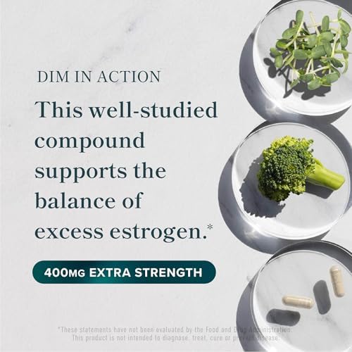 Suplemento DIM 400MG Extra Fuerte | Equilibrio Hormonal para Hombres y Mujeres | Alivio de Menopausia, Acné, Sofocos, Soporte Prostático y - imagen 2
