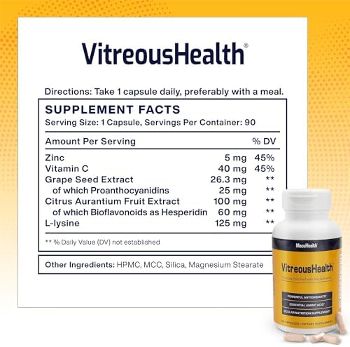Suplemento para los Ojos MacuHealth VitreousHealth Basado en Evidencia - 90 Cápsulas - imagen 2