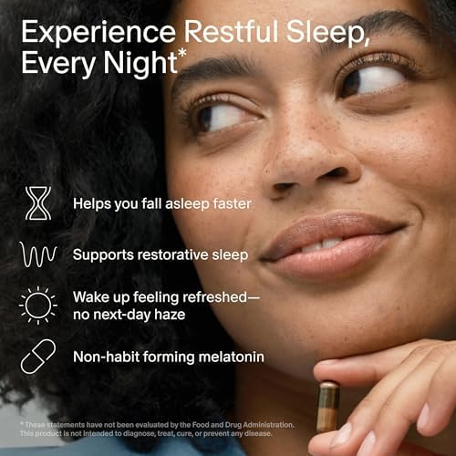 Seed PM-02 Sleep + Restore - Suplemento para Dormir para Mujeres y Hombres - Melatonina Bioidéntica y Ashwagandha - Vegano - 30 Cápsulas (Suministro - imagen 2