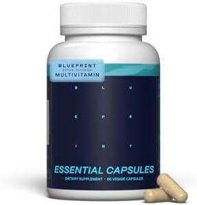 Cápsulas Esenciales Blueprint Bryan Johnson - Multivitamínico/Mineral Diario para Hombres y Mujeres - Suplemento Antioxidante con Calcio, Vitamina - imagen 1