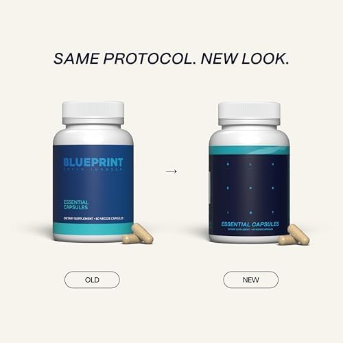 Cápsulas Esenciales Blueprint Bryan Johnson - Multivitamínico/Mineral Diario para Hombres y Mujeres - Suplemento Antioxidante con Calcio, Vitamina - imagen 3