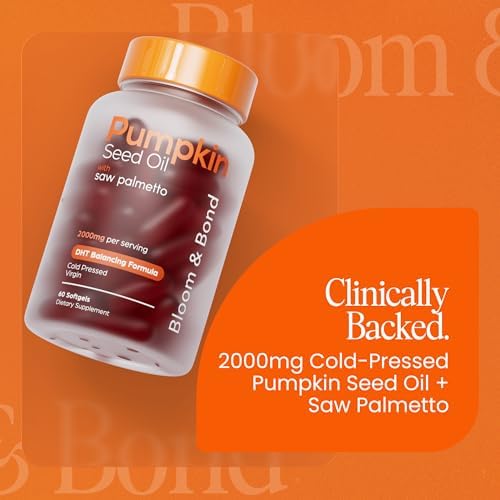 Aceite de Semilla de Calabaza Bloom & Bond® con Saw Palmetto para Mujeres [2000mg por Porción] - Softgels Orgánicos Prensados en Frío para Cabello y - imagen 7