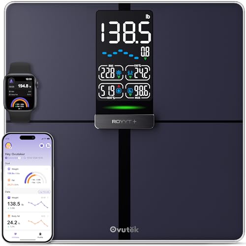 Báscula Profesional Inteligente Ovutek para Peso Corporal, IMC, Grasa Corporal, Masa Muscular, Alta Precisión, Pantalla Grande, Sincroniza con App de - imagen 1