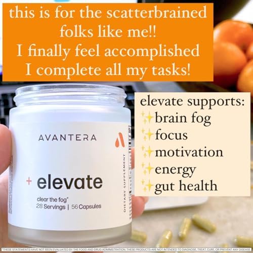 Suplemento Nootrópico Avantera Elevate Premium - Mejora la Concentración y Memoria - Energía Sin Caída - 56 Cápsulas para Hombres y Mujeres - imagen 8