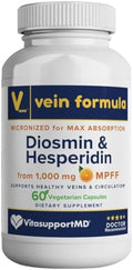 Fórmula de Venas Diosmina Hesperidina 1000mg, Mezcla de Bioflavonoides Micronizados para la Circulación y Soporte Venoso, 60 Cápsulas - imagen 1
