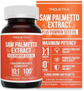Extracto de Saw Palmetto – Potencia 10X, Grado Farmacéutico - Con Aceite de Semilla de Calabaza - Apoya la Salud Prostática, Alivia Problemas de - imagen 1