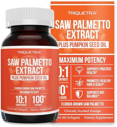 Extracto de Saw Palmetto – Potencia 10X, Grado Farmacéutico - Con Aceite de Semilla de Calabaza - Apoya la Salud Prostática, Alivia Problemas de - imagen 1