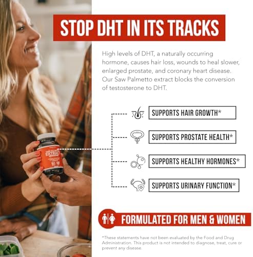 Extracto de Saw Palmetto – Potencia 10X, Grado Farmacéutico - Con Aceite de Semilla de Calabaza - Apoya la Salud Prostática, Alivia Problemas de - imagen 3