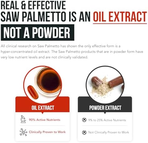 Extracto de Saw Palmetto – Potencia 10X, Grado Farmacéutico - Con Aceite de Semilla de Calabaza - Apoya la Salud Prostática, Alivia Problemas de - imagen 8