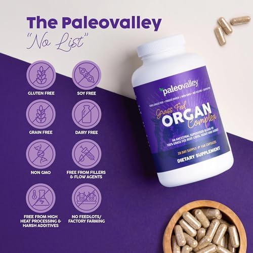 Complejo de Órganos de Res Alimentada con Pasto Paleovalley - Mezcla de Hígado, Corazón y Riñón Deshidratados, 1 Botella - imagen 6