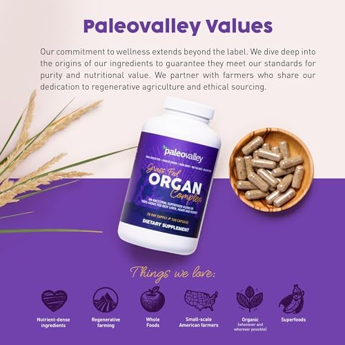 Complejo de Órganos de Res Alimentada con Pasto Paleovalley - Mezcla de Hígado, Corazón y Riñón Deshidratados, 1 Botella - imagen 8