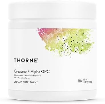 THORNE - Creatina + Alpha GPC - Polvo de Creatina Monohidratada Micronizada - Apoyo para Músculos y Función Cognitiva - Sandía Limón - Certificado - imagen 1