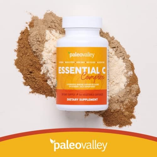 Paleovalley Essential C Complex - Suplemento de Vitamina C para Inmunidad - 1 Paquete, 450mg - Superalimentos Orgánicos: Cereza Acerola, Camu Camu, - imagen 7