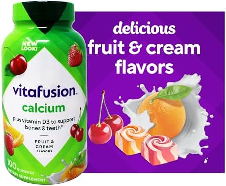 Gomitas VitaFusion de Calcio 500 mg, Suplemento Dietético, Sabores Frutales y de Crema - 100 piezas, Paquete de 2 - imagen 4