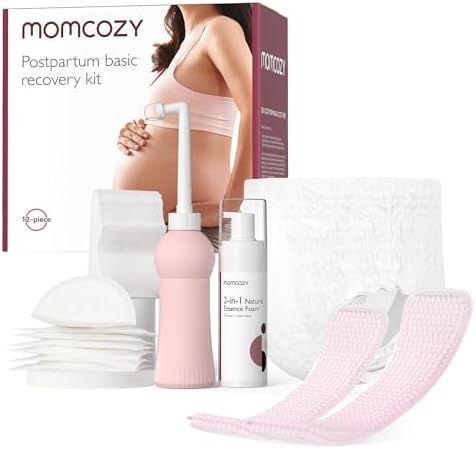 Kit Esencial para Recuperación Postparto Momcozy, Incluye Ropa Interior Desechable, Almohadillas para Pezones, Botella Peri y Más - imagen 1