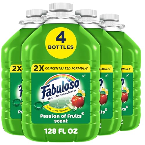 Fabuloso Limpiador Multiusos 2X, Limpiador de Pisos Sin Enjuague, Frescura Duradera, Aroma a Pasión de Frutas, 128 fl oz - imagen 1