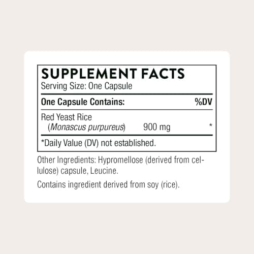 THORNE - Arroz Rojo de Levadura - Apoya Niveles de Colesterol Saludables, Salud Cardiaca y Presión Arterial - Certificado por Terceros - Sin Gluten, - imagen 2