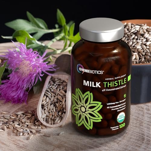 Suplemento Orgánico de Cardo Mariano OmniBiotics 1500mg – Extracto 4X Concentrado con Silimarina – Alta Potencia para Desintoxicación y Soporte - imagen 8