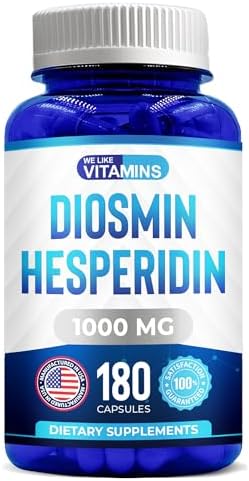 We Like Vitamins Diosmina Hesperidina 1000mg – 180 Cápsulas – Suplemento para la Circulación y Drenaje Linfático - imagen 1