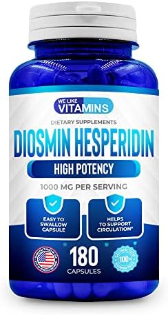 We Like Vitamins Diosmina Hesperidina 1000mg – 180 Cápsulas – Suplemento para la Circulación y Drenaje Linfático - imagen 2