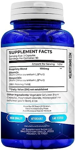 We Like Vitamins Diosmina Hesperidina 1000mg – 180 Cápsulas – Suplemento para la Circulación y Drenaje Linfático - imagen 4