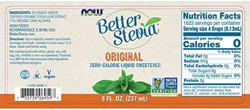 Extracto Líquido de Stevia Original Now Foods, 8 Onzas (Paquete de 2) - imagen 2