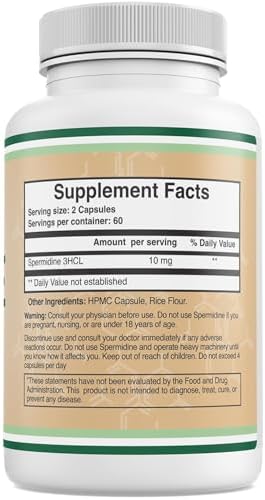 Suplemento de Spermidina (10mg de 99% Spermidina 3HCL - Probado por Terceros) 120 Cápsulas - Más de 100x Más Potente que el Extracto de Germen de - imagen 4