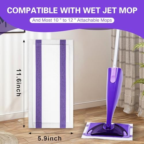 Recargas de Almohadillas desechables para Mop WetJet, 100 piezas, ideales para pisos de madera, cerámica, laminado y limpieza multi-superficie - imagen 2
