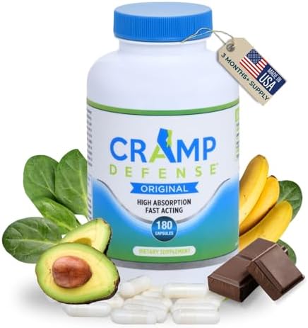 Píldoras Cramp Defense® para calambres musculares, alivio día y noche. Suplemento de magnesio, 3-6 meses de suministro. Fórmula orgánica no laxante - imagen 1
