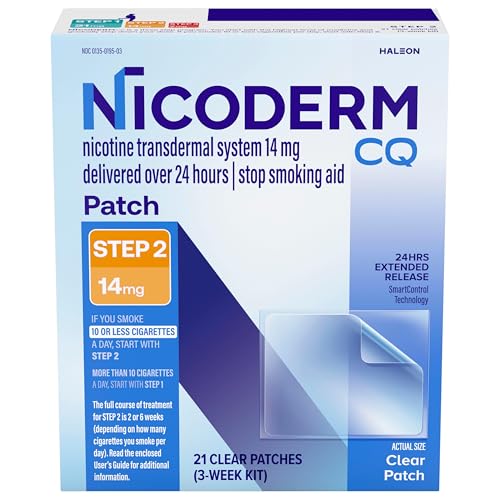 Parches de Nicotina NicoDerm CQ para Dejar de Fumar con Programa de Apoyo Conductual, 14mg, Paso 2 - 21 Piezas - imagen 3
