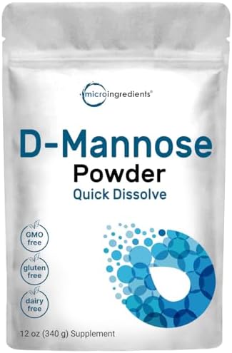 Micro Ingredients D-Mannosa en Polvo, Suplemento Puro, Soluble en Agua, Apoyo a la Salud del Tracto Urinario y la Vejiga, Vegano. - imagen 1