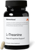 Suplemento de L-Teanina Momentous - Cápsulas de 200 mg para Promover Relajación y Concentración - Certificado NSF para Deporte - Sin GMO ni Gluten - - imagen 1