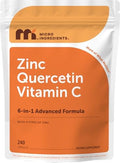 Quercetina con Vitamina C y Zinc Micro Ingredients, 240 Cápsulas | Fórmula 6 en 1 con Quercetina, Vitamina C y 4 Formas de Zinc (Picolinato, Citrato, - imagen 1