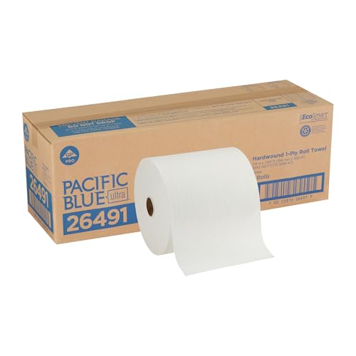 Rollos de Toalla de Papel Reciclado de Alta Capacidad Pacific Blue Ultra de GP PRO (Georgia-Pacific), Blancos, 1,150 Pies Lineales por Rollos, 3 - imagen 6