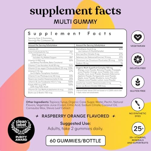 Gomitas Multivitamínicas Lemme para Mujeres, Soporte Nutricional Diario con Vitaminas A, C, D, E, Biotina, Ácido Fólico, Zinc e Inositol, Salud Ósea, - imagen 8
