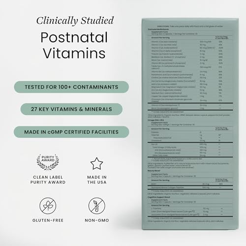 Perelel Mom Multi Support Pack, Vitaminas Postnatales para Mujeres con Omega 3 DHA, Hierro, Colágeno y Vitamina B12, 30 Paquetes Diarios, Sin Soja ni - imagen 2