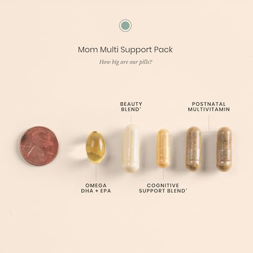 Perelel Mom Multi Support Pack, Vitaminas Postnatales para Mujeres con Omega 3 DHA, Hierro, Colágeno y Vitamina B12, 30 Paquetes Diarios, Sin Soja ni - imagen 7