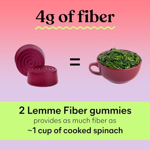 Gomitas Lemme de Fibra y Probióticos para Adultos, Sabor Fresa Sin Azúcar, 4g de Fibra Prebiótica y Probióticos Estudiados, (60 Unidades) - imagen 4