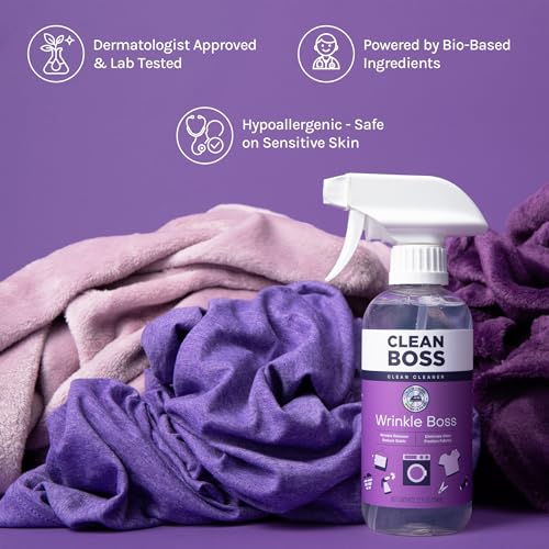CleanBoss Spray Antiarrugas para Ropa - 2 Botellas Más 1 Mini Tamaño de Viaje para Protección Antiarrugas en Movimiento - imagen 5