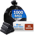 Bolsas de Basura Reli de 13 Galones | 1000 Bolsas | Negras | Para Cocina Alta | Resistentes - imagen 1