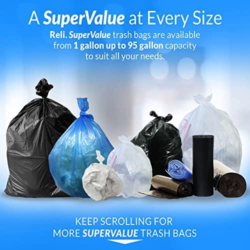 Bolsas de Basura Reli de 13 Galones | 1000 Bolsas | Negras | Para Cocina Alta | Resistentes - imagen 7