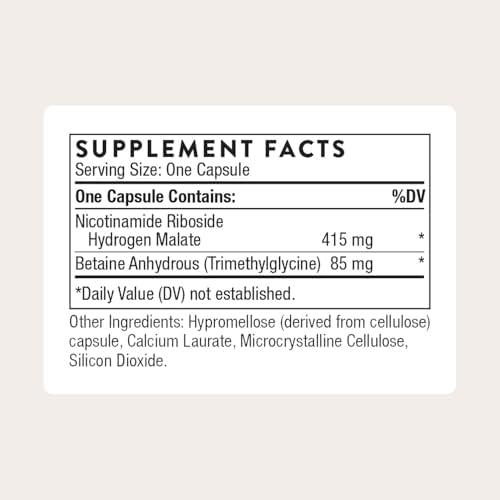 THORNE - NiaCel 400 - Suplemento de NAD - Ribósido de Nicotinamida - Apoya el Envejecimiento Saludable y la Energía Celular - 60 Cápsulas Veganas y - imagen 2