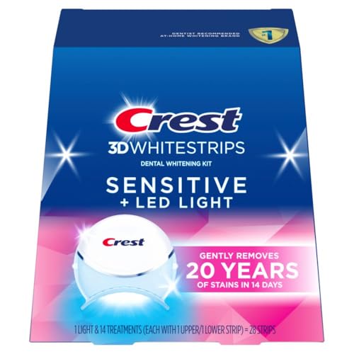 Crest 3D Whitestrips Sensibles y Suaves + Luz LED – Kit de Blanqueamiento Dental, 1 Luz + 14 Tratamientos, 28 Tiras – Crest 3DWhite - imagen 5