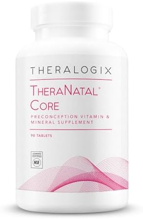 Suplemento vitamínico Theralogix TheraNatal Core para preconcepción - Suministro de 90 días - Vitaminas prenatales y suplemento de fertilidad para - imagen 1