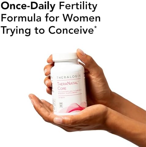 Suplemento vitamínico Theralogix TheraNatal Core para preconcepción - Suministro de 90 días - Vitaminas prenatales y suplemento de fertilidad para - imagen 3