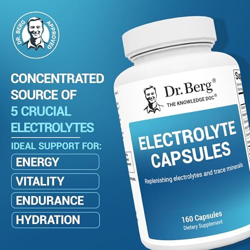 Cápsulas de Electrolitos Dr. Berg - Suplemento para Energía, Resistencia e Hidratación - Sin Azúcar, Sin Maltodextrina, Amigable con Keto - 160 Caps - imagen 3
