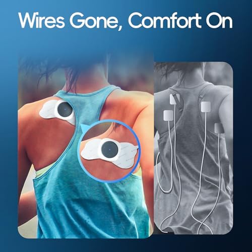 Máquina TENS Inalámbrica Comfytemp para Alivio del Dolor, Estimulador Muscular FSA Elegible con 2 Juegos, 30 Modos, Dispositivo TENS Recargable con - imagen 4